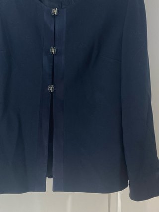 Giacca elegante donna blu taglia IT 48
