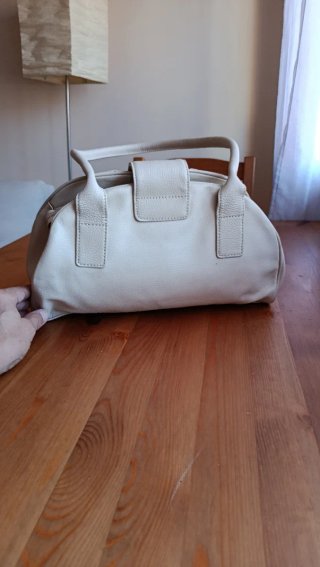 Bolso L.CREDI Piel Blanco hueso Vintage