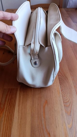Bolso L.CREDI Piel Blanco hueso Vintage