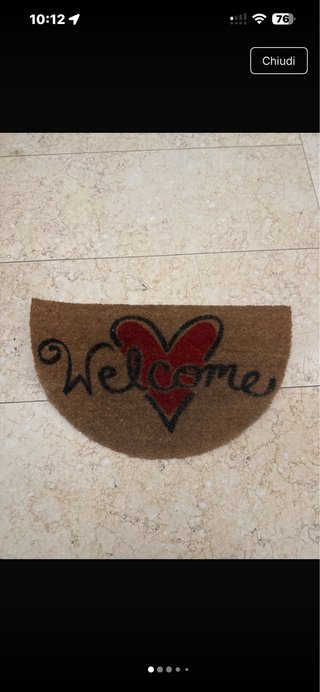 Tappeto Benvenuto Cuore Rosso