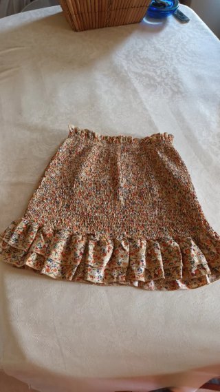 Falda corta estampada S