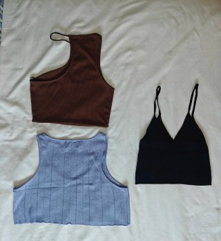 Pack 3 Tops Bershka Mujer Talla S