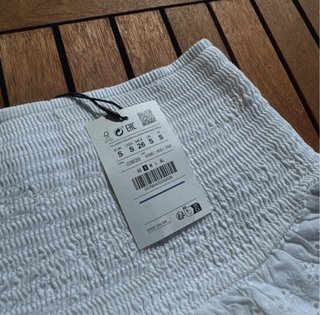 Gonna bianca Pull&Bear a balze taglia S