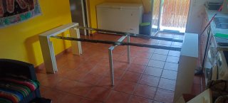Mesa extensible lacado blanco