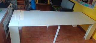 Mesa extensible lacado blanco