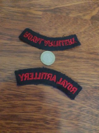 Insignias Royal Artillery II Guerra Mundial