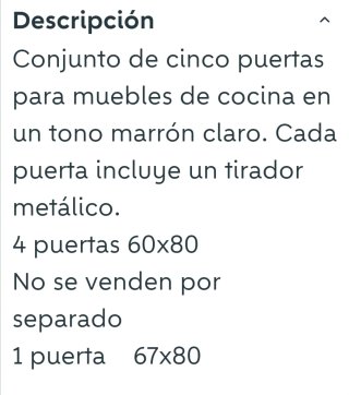 Puertas de cocina de madera