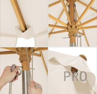 Parasol de balcón de 3x2 metros