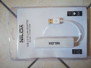 Adattatore Nilox USB 2.0 LAN 10/100 + 3 Porte Hub