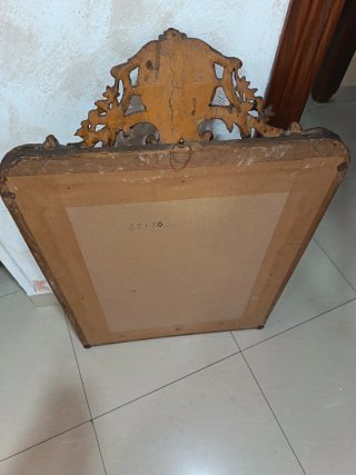 Espejo Antiguo Dorado Barroco