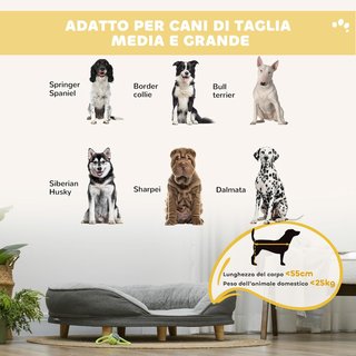 Sofá para Perros de Tamaño Grande y Medio con Relleno Lateral y Funda Lavable, Cama para Perros con Patas Antideslizantes y Base Elevada, 90X78X25Cm, Gris