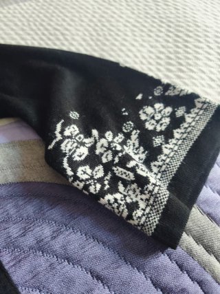 Vestido punto fino Stradivarius negro