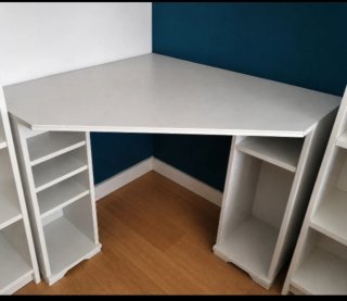 Escritorio de esquina blanco