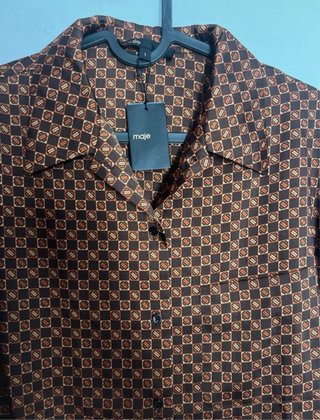 Camisa Maje satén estampada