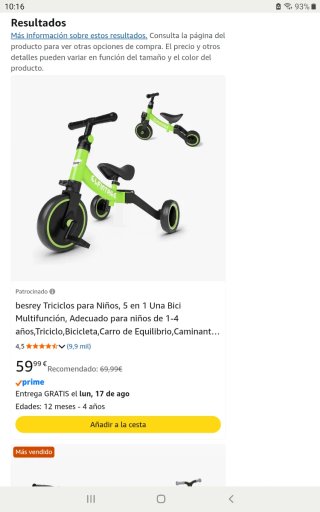 Triciclo Elfintrike 3 en 1