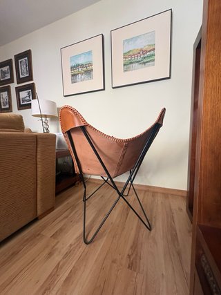Sillón Butterfly Marrón Cuero