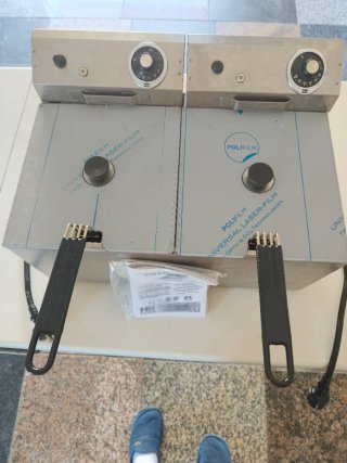 Freidora Eléctrica Doble Cubeta
