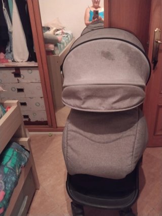 Carro de bebé gris