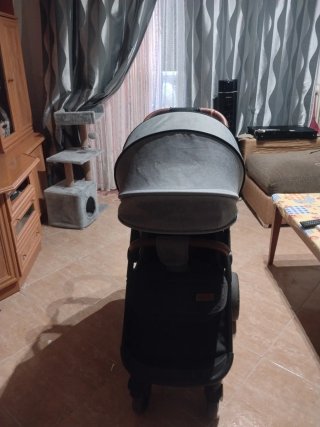 Carro de bebé gris