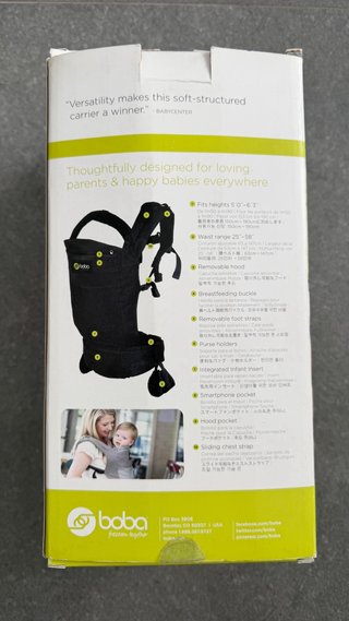 Mochila Porta Bebé Boba Negra