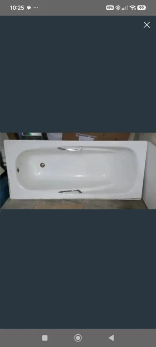 Bañera esmaltada acero blanca
