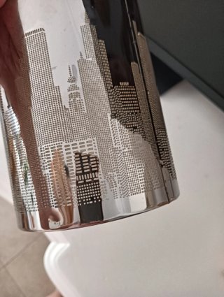 Pantalla lámpara metal diseño ciudad