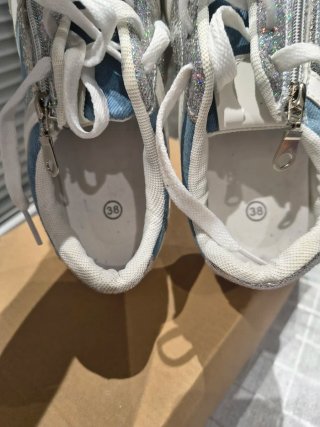 Zapatillas plataforma vaqueras y plata T38