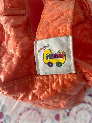 Bolso acolchado naranja para carrito de bebé