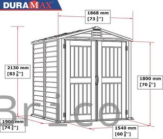 Caseta PVC Storemate Plus 190x186x213 cm - Duramax
