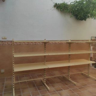 Estantería metálica beige 3 baldas