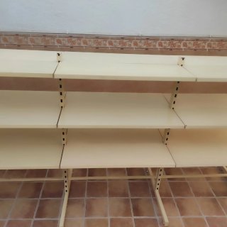 Estantería metálica beige 3 baldas
