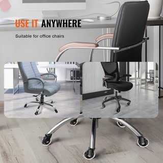 Ruote per Sedie da Ufficio, Set di 5, Ruote Girevoli da 7,6 cm per Pavimenti in Legno Duro e Moquette, Ruote da Scrivania ad Alta Resistenza per Giochi da Computer