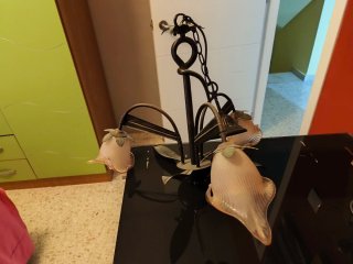 Lámpara de forja con 3 luces