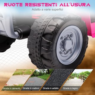HONDA Quad Eléctrico para Niños 18-36 Meses, Mini Quad para Niños Con Luces LED, Claxon y Pedales, Velocidad Máx 2.8 Km/H, 65.5X38.5X43.5 Cm, Rosa