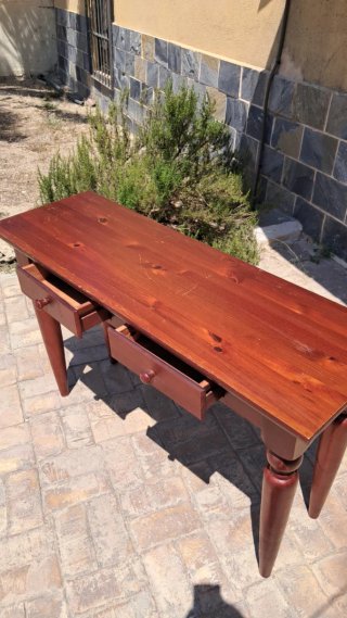 Mesa consola recibidor madera maciza