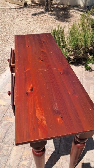 Mesa consola recibidor madera maciza