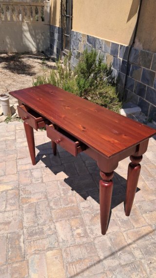 Mesa consola recibidor madera maciza