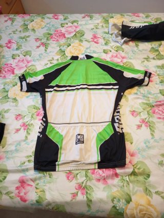 Maillot Santini verde y blanco