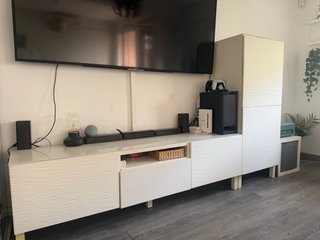 Mueble de salón blanco modular