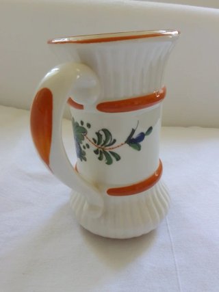 Vaso Ceramica Vintage Decorato Mano