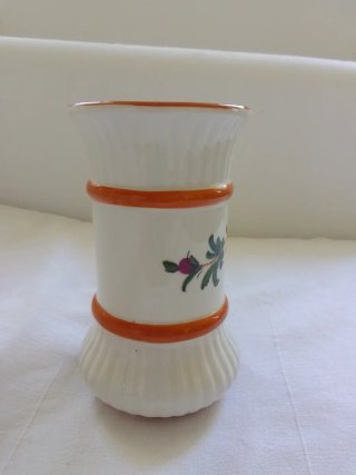 Vaso Ceramica Vintage Decorato Mano