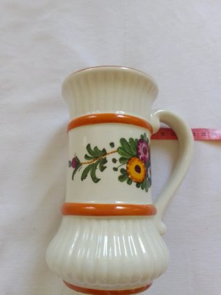 Vaso Ceramica Vintage Decorato Mano