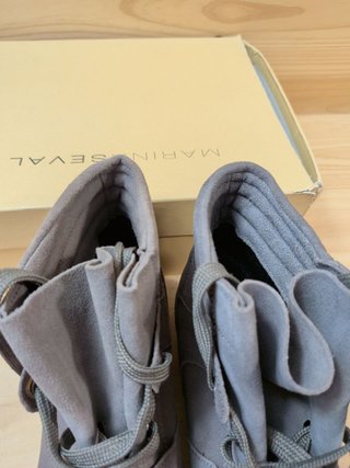Botines Marina Seval Cuña Interior Gris Talla 37