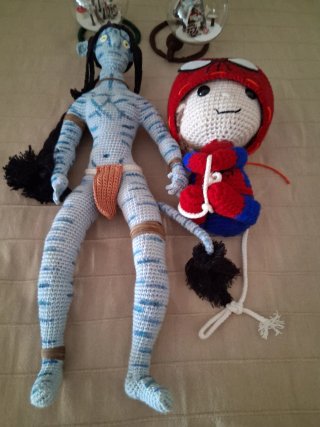 2 Muñecos Amigurumi + 2 Columpios Regalo