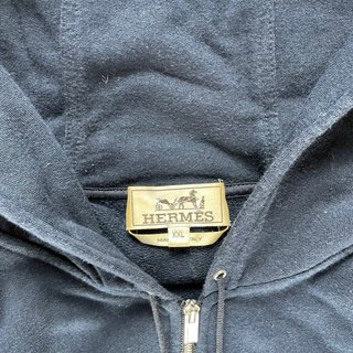 Sudadera con Capucha Hermès Zip-Up - Azul Marino