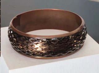 Bracciale donna marrone e oro