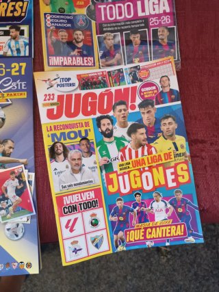Lote revistas jugón+album y cromos liga 2026-27