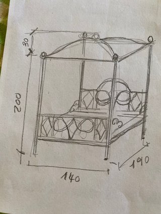 Cama con dosel Roche Bobois 1999