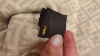 Sciarpa Fendi 100% Lana Beige/Grigio