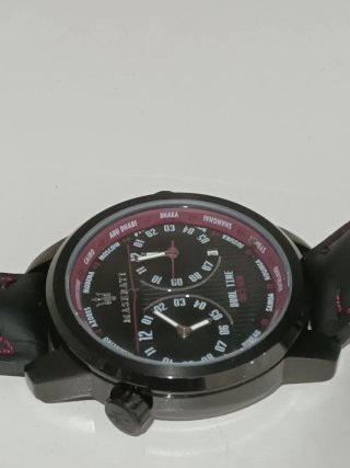 Orologio Maserati Dual Time Nero Rosso